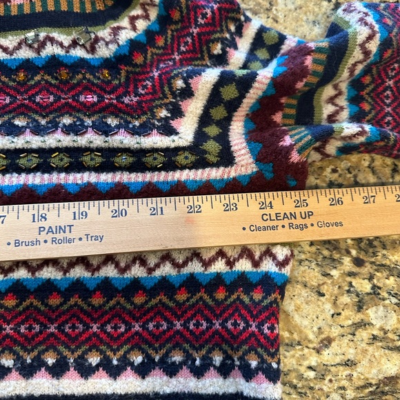 Talbots women’s Beaded Fair Isle Pullover wool blend Sweater plus size 2x - Picture 6 of 9